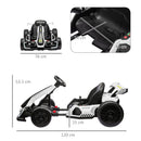 HOMCOM 24V Electric Go Kart For Kids With Adjustable Seat