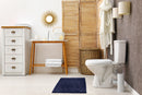 Noodle Soft Touch Non-Slip Bathroom Rug in Navy
