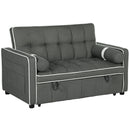 HOMCOM 2 Seater Pull Out Sofa Bed with Adjustable Backrest