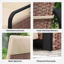 Outsunny Rattan Garden Recliner Chair Sun Lounger w/ Side Tray