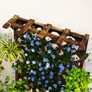 Outsunny Wooden Planter with Trellis and Drainage Holes