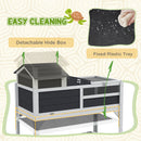 PawHut Tortoise House w/ Adjustable Lamp Holder, Openable Lid, Storage Shelf