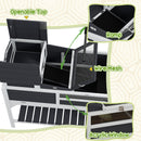 PawHut Tortoise House w/ Adjustable Lamp Holder, Openable Lid, Storage Shelf