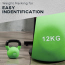 HOMCOM 12KG Kettlebell with Soft Body and Non-Slip Handle, Green