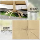 Outsunny 2 Seater Garden Bench Cushion Outdoor Seat Pad with Ties