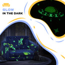 AIYAPLAY 2 In 1 Kids Folding Bed With Glow In The Dark Cosmic Design, Pink