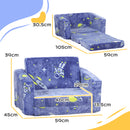 AIYAPLAY 2 In 1 Kids Folding Bed With Glow In The Dark Cosmic Design, Pink