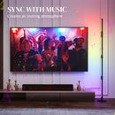 HOMCOM LED Floor Lamp, Corner Floor Lamp with App & Remote Control Dark Grey