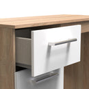 Milan Ready Assembled Dressing Table - White Matt / Oak