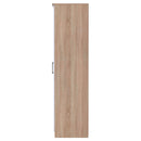 Milan Ready Assembled Wardrobe with 2 Doors - White Matt / Oak