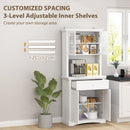 HOMCOM Kitchen Cupboard Storage Cabinet with Drawer, Doors and Shelves, White