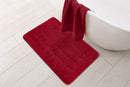 Orkney - Crosshatch Bath mat in Bordeaux