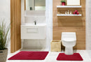 Orkney - Crosshatch 2 Pc Bath Set in Bordeaux