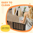 PawHut Dog Crate Furniture with Anti-Chew Resistant Mesh for Dogs - Walnut Brown