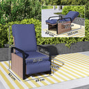 Outsunny Rattan Garden Recliner Chair Sun Lounger w/ Side Tray