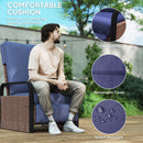 Outsunny Rattan Garden Recliner Chair Sun Lounger w/ Side Tray