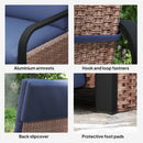 Outsunny Rattan Garden Recliner Chair Sun Lounger w/ Side Tray