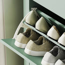 HOMCOM 2 Drawer Shoe Cabinet with Flip Doors for Hallway, Entryway, Green