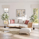 HOMCOM 2 Pack Indoor Artificial Plants, Faux Potted Silk Olive Trees