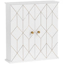 HOMCOM Bathroom Wall Cabinet, Wall Cupboard with Adjustable Shelf, White