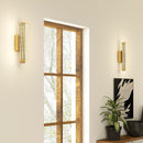 HOMCOM Led Wall Lamp 2 Pack, Modern Indoor Geometric Wall Light, Gold Tone