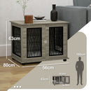 PawHut Dog Crate Furniture, End Table w/ Cushion