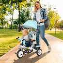 HOMCOM 6 In 1 Kids Trike, Stroller With Parent Handle