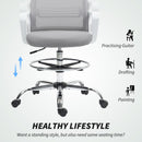HOMCOM Draughtsman Chair, Mesh Ergonomic Drafting Chair