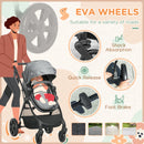 HOMCOM 2 in 1 Lightweight Pushchair -  Grey