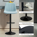 HOMCOM Bar Stools Set Of 2 Adjustable Swivel Bar Chairs With Backrest