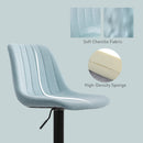 HOMCOM Bar Stools Set Of 2 Adjustable Swivel Bar Chairs With Backrest