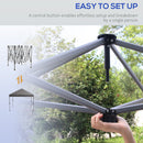 Outsunny 3 X 3(m) Pop Up Gazebo, Instant Shelter With 1-Button Push - Blue/Grey/Green/White