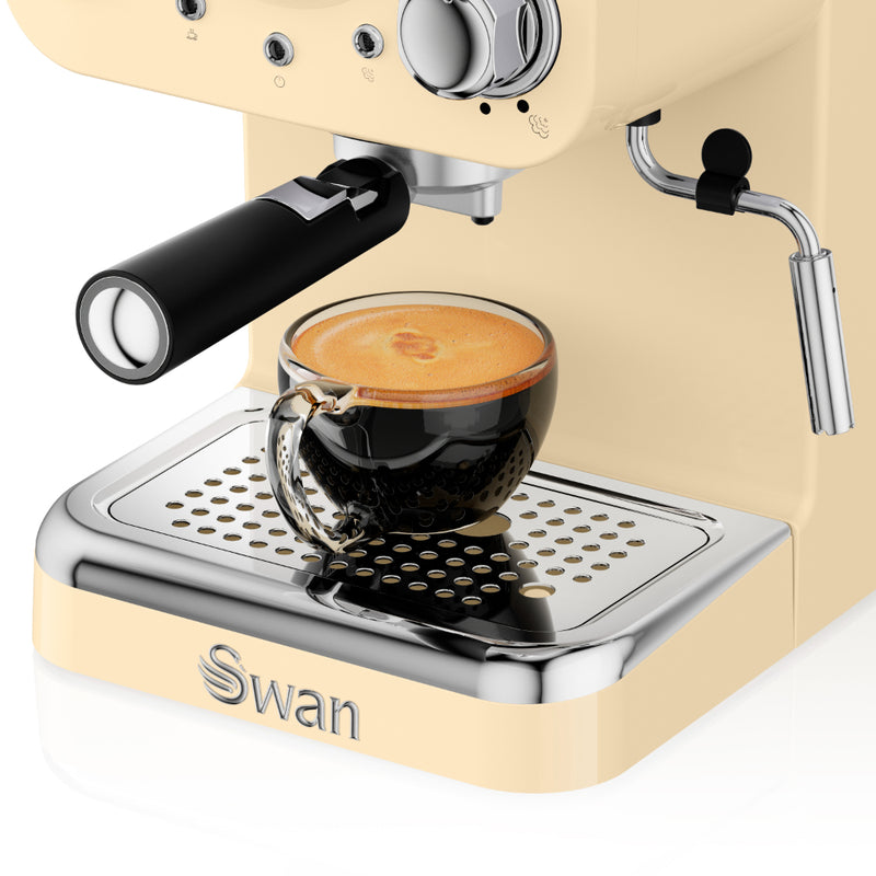 Swan Pump Espresso Coffee Machine  - Cream
