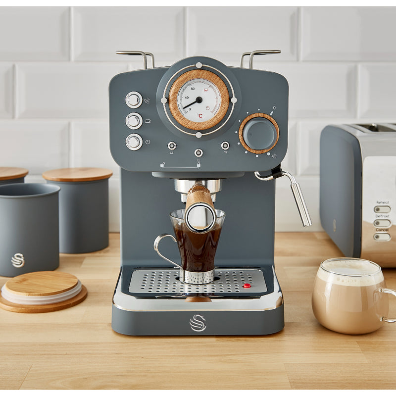 Swan Pump Espresso Coffee Machine  - Grey