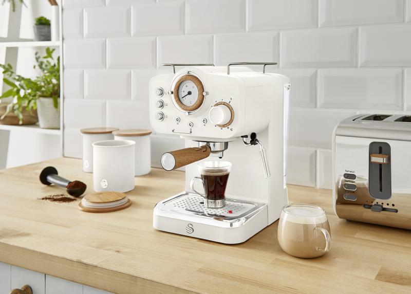 Swan Pump Espresso Coffee Machine  - White