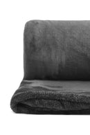 Snug Flannel Fleece Blanket Super Soft Throw in Charcoal