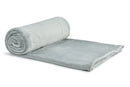 Snug Flannel Fleece Blanket Super Soft Throw in Silver