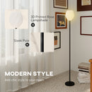 HOMCOM 3D Printed Standing Lamp with Shade, E27 Holder without Bulb, White
