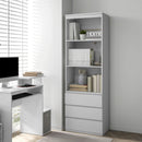 HOMCOM 180cm Tall Bookshelf Free Standing Storage Shelf Unit With Storage White And Oak