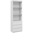 HOMCOM 180cm Tall Bookshelf Free Standing Storage Shelf Unit With Storage White And Oak