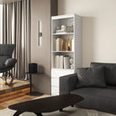 HOMCOM 180cm Tall Bookshelf Free Standing Storage Shelf Unit With Storage White And Oak