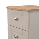 Tutbury Ready Assembled 2 Drawer Bedside Cabinet in Kashmir Ash & Bardolino Oak
