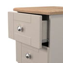 Tutbury Ready Assembled 2 Drawer Bedside Cabinet in Kashmir Ash & Bardolino Oak