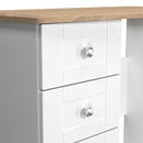 Tutbury Ready Assembled Vanity in White Ash & Bardolino Oak