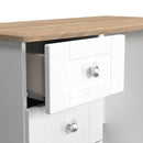 Tutbury Ready Assembled Vanity in White Ash & Bardolino Oak