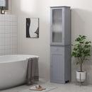 Kleankin Storage Cabinet Organizer Tower With Shelves & Drawer, Grey