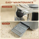 HOMCOM 1.7L 3000W Rapid Boil Kettle and 4 Slice Toaster Set Crumb Tray