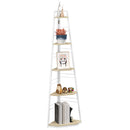 HOMCOM 5-Tier Corner Shelf, Shelving Unit With Adjustable Feet
