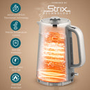 HOMCOM 1.7L 3000W Rapid Boil Kettle and 4 Slice Toaster Set Crumb Tray