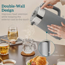 HOMCOM 1.7L 3000W Rapid Boil Kettle and 4 Slice Toaster Set Crumb Tray